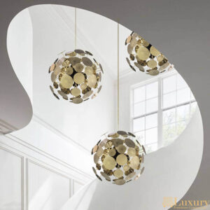Neville Sphere Golden Chandelier