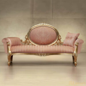 Enzo Designer Gold Chaise Lounge