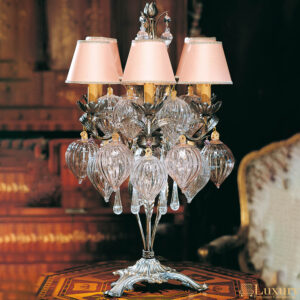 Viola Silver Glass Table Lamp