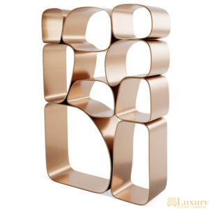 Fabio Luxury Gold Bookcase