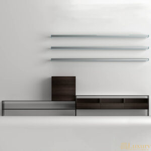 Wilton Modern Low Glass Cabinets