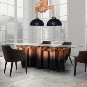 Verity Luxury Glass Dining Table