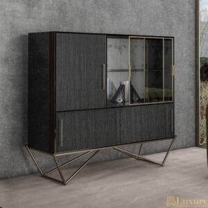 Hereford Black & Gold Cabinet