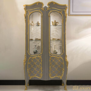 Ricardo Grey & Gold Display Cabinet