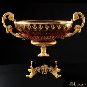 Luciano Amber Crystal Bowl