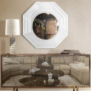 Penketh Designer White Wall Mirror