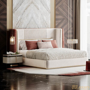 Asram Luxury Kingsize Fabric Bed