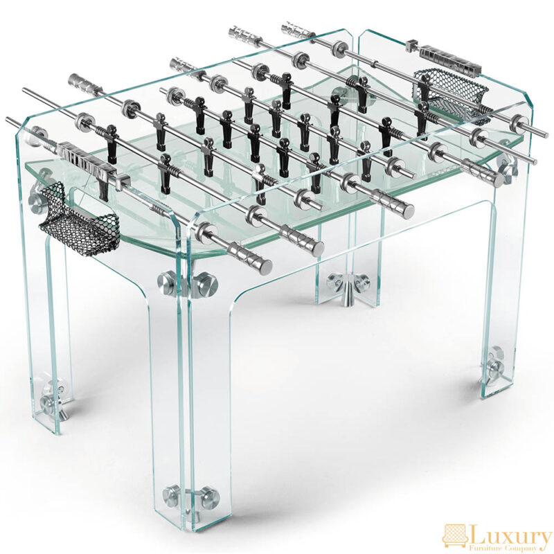 Glass Table Football Chelsea Luxury Glass Foosball Table - Luxury Furniture Company