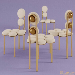 Prado Designer Gold Dining Chair
