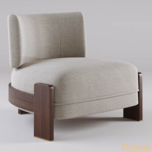 Brunello Designer Walnut Armchair